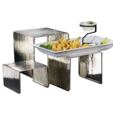 Hammered Metal Risers (set of 3)